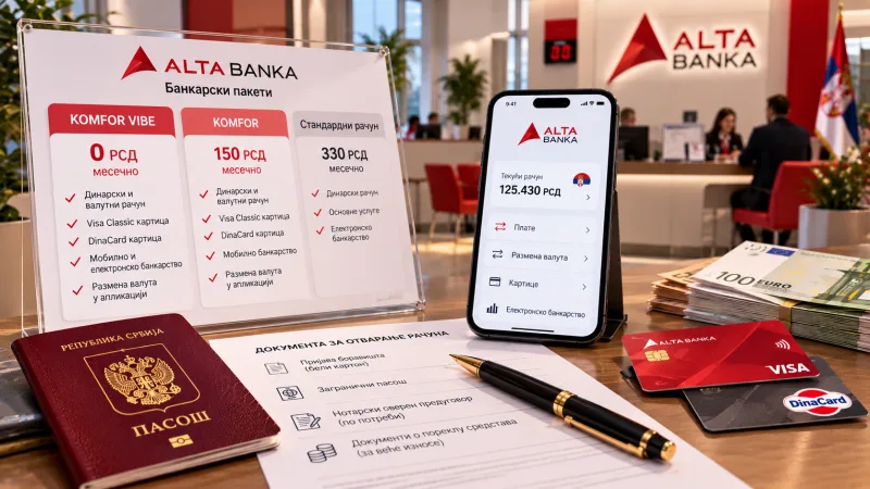 Alta banka: счёт для иностранца и сколько он стоит