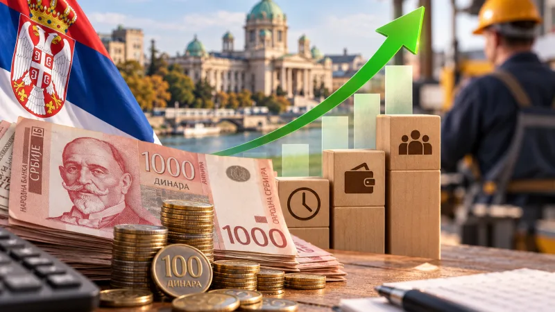 Минимальная зарплата в Сербии выросла на 13,7%