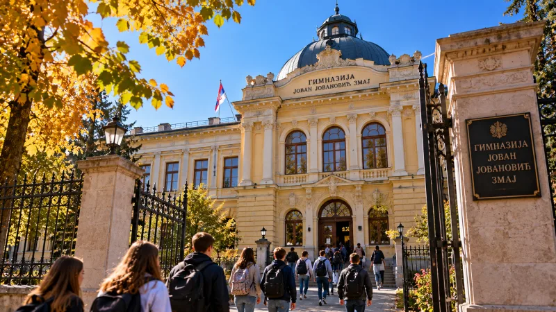 Ученики гимназии в Нови-Саде вернулись в своё здание после ремонта купола