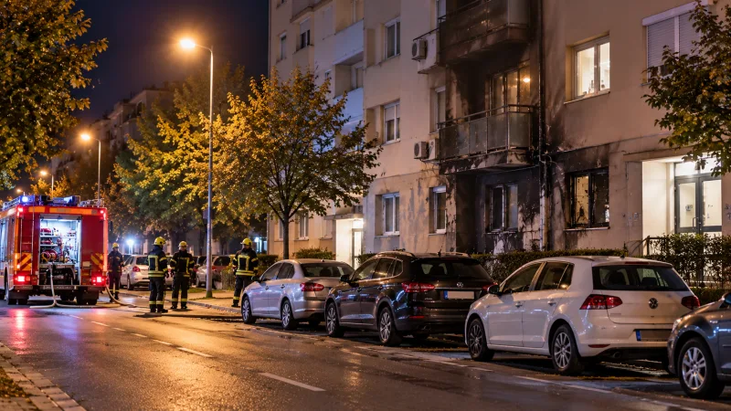 U Novom Sadu noćas izgorela tri automobila, vatra oštetila fasadu zgrade